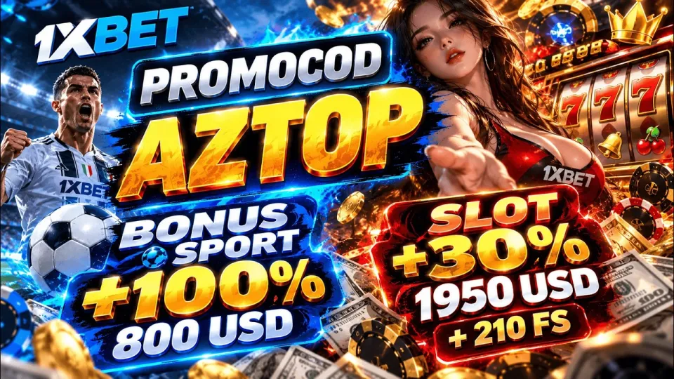 1xbet promocode, how the AZTOP code unlocks sports and slots bonuses